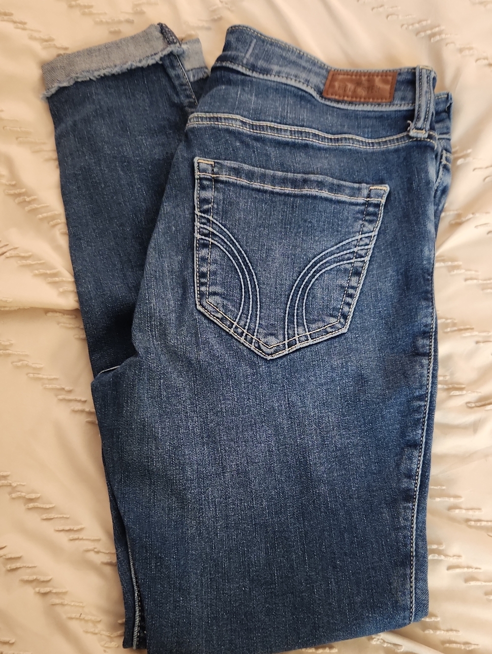 Hollister Curvy High Rise Super Skinny Jeans Medium Wash